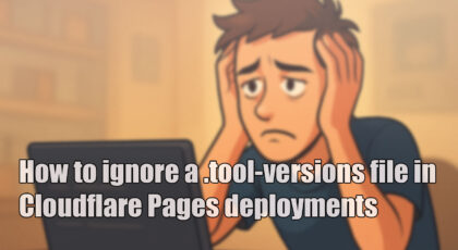 How to ignore a .tool-versions file in Cloudflare Pages deployments
